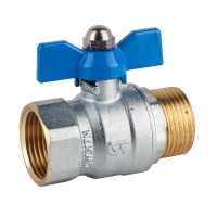 Ball valve with butterfly handle (full flow) PN 25, m-f 