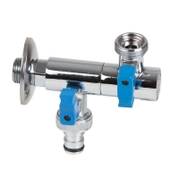 Bibcock valve 2 independent rotatory outlets
