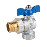 Brass square ball valve M-f. Full bore, PN 25