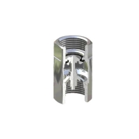 RE-GE Plus check valve. Full bore. With stainless spring, chrome-plated, brass disc 