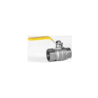 M-F straight gas valve. Lever handle 